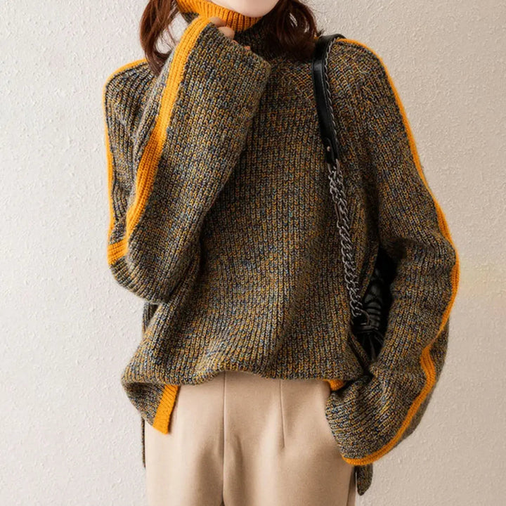 Stylish turtleneck sweater made from high-quality wool