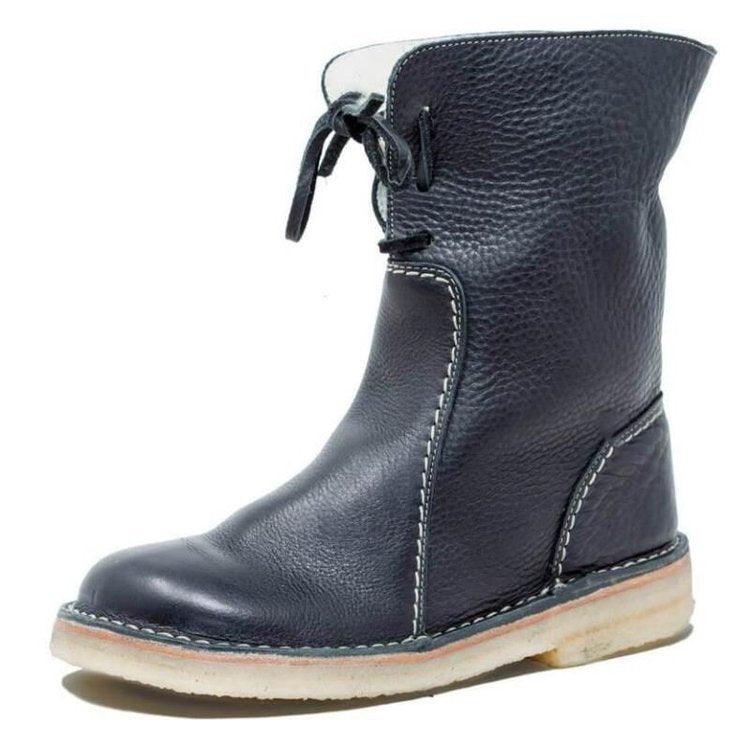 Women's waterproof fleece boots with warm wool lining - ideal for winter
