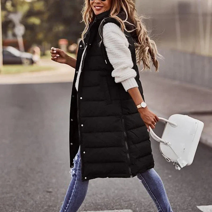 Long Puffer Vest for Women
