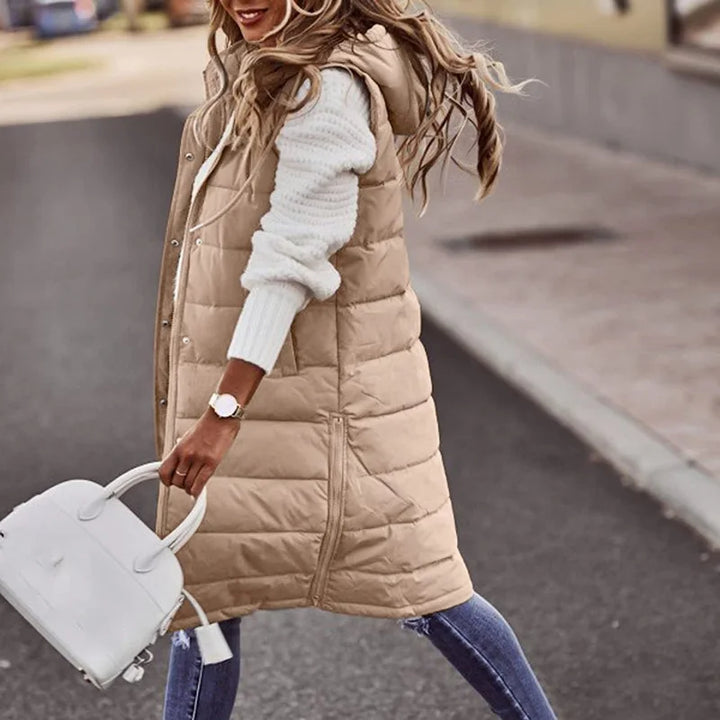 Long Puffer Vest for Women