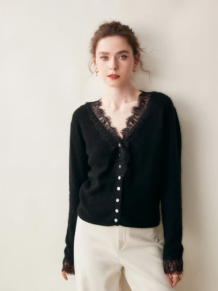 Samantha Knit Cashmere Sweater Cardigan