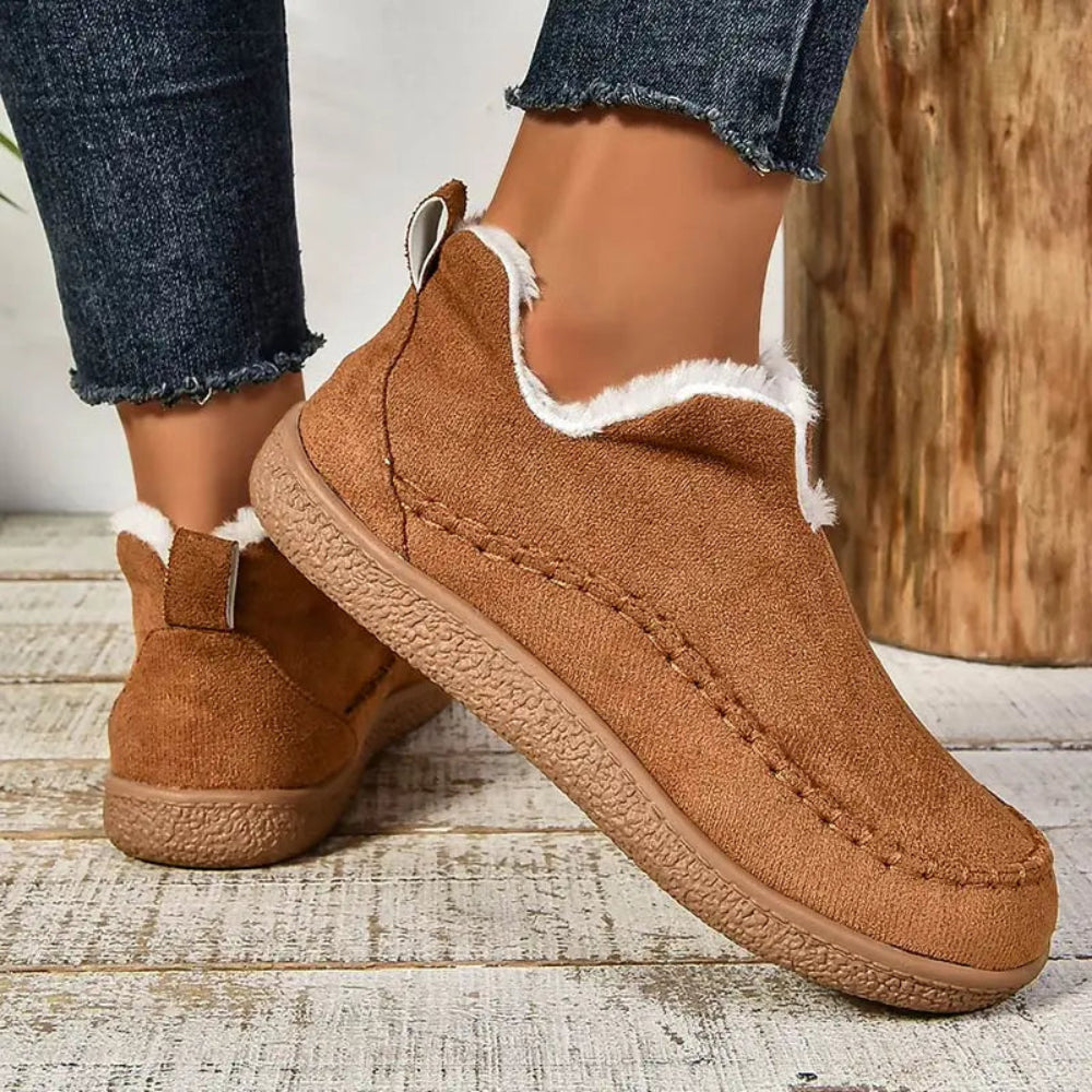 Women's Winter Boots | Faux Leather & Plush Lining