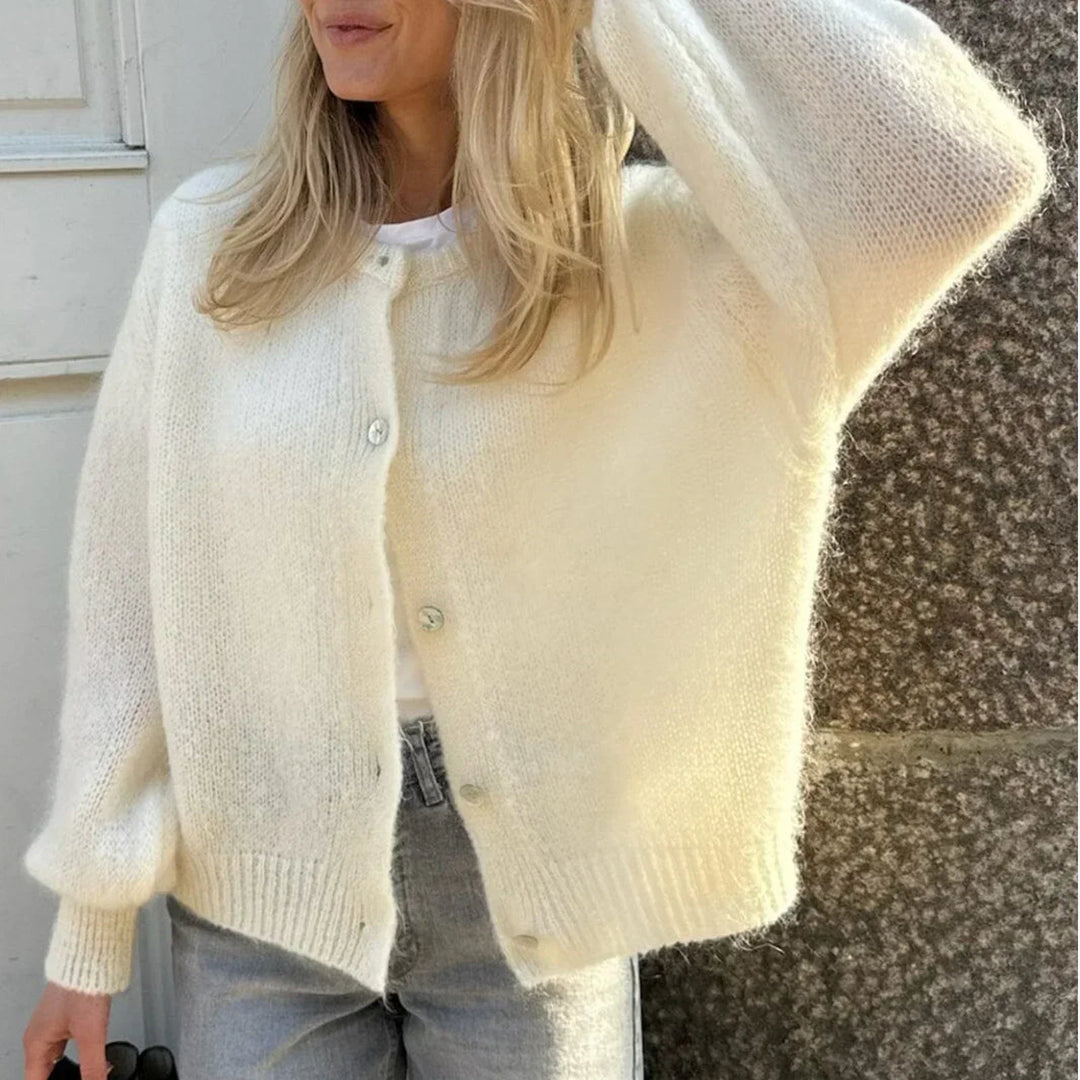 Button-Front Cardigan Sweater for Women