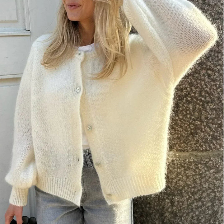 Button-Front Cardigan Sweater for Women