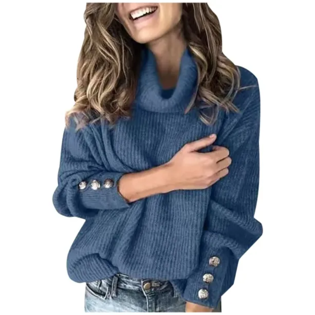 Oversized women's turtleneck sweater