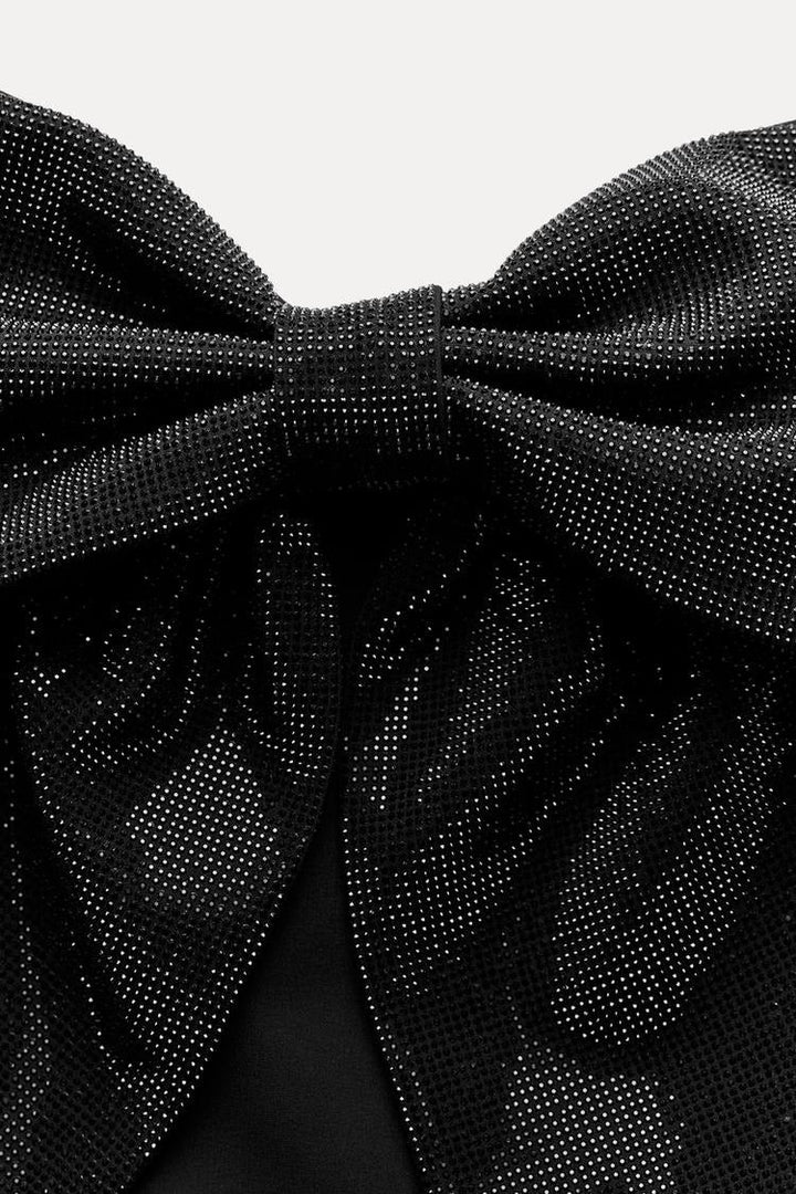 Glittery Bow Tie Short Top