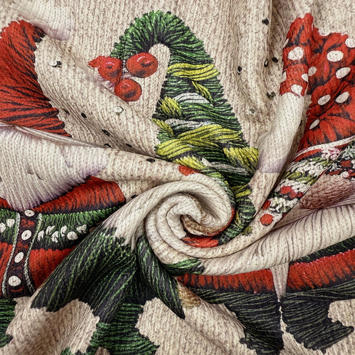 Ugly Christmas sweater for women - Fun embroidered gnome design