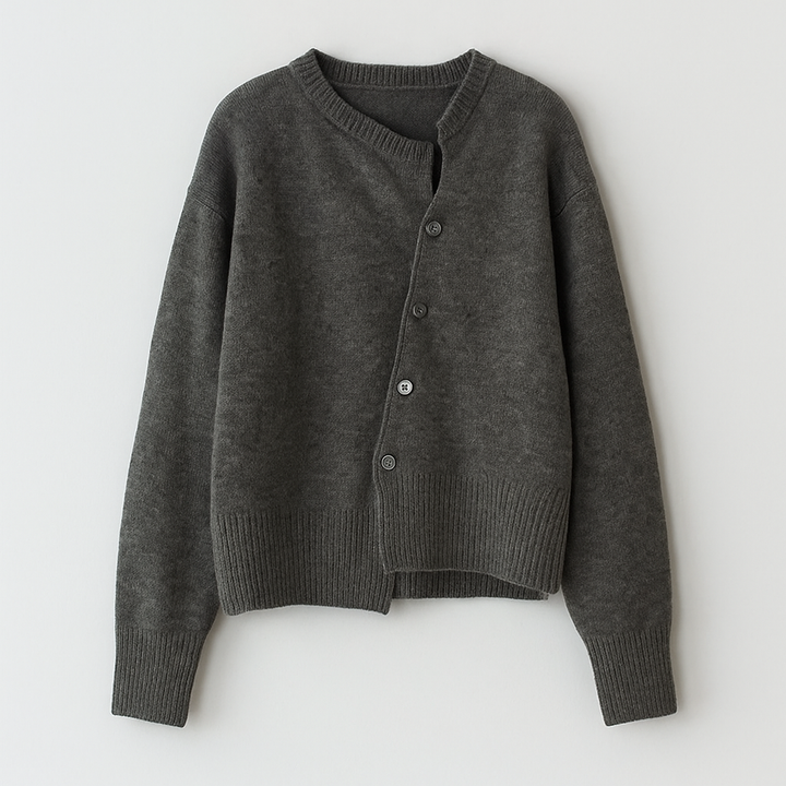 Wrap-around sweater made from luxuriously soft wool