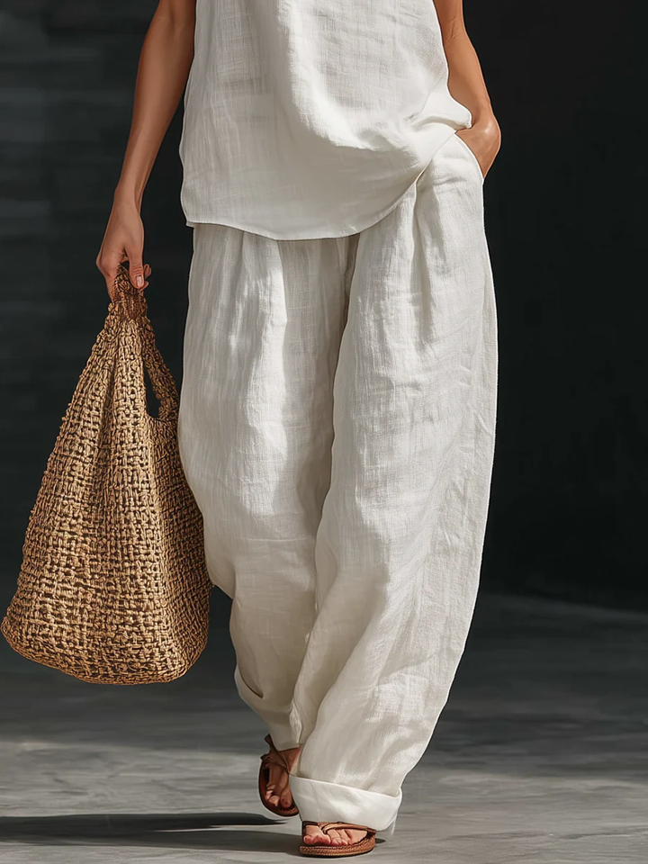 Zoë™ | Sleeveless Set with Wide Leg Pants