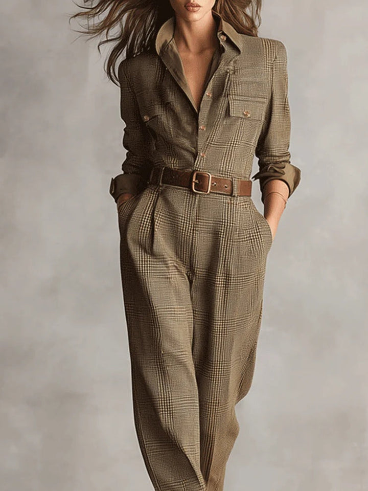 Anna™ | elegant checkered jumpsuit