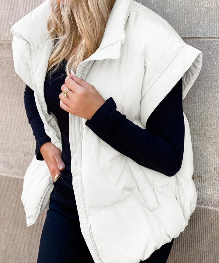 April | Women's Padded High-Neck Sleeveless Vest
