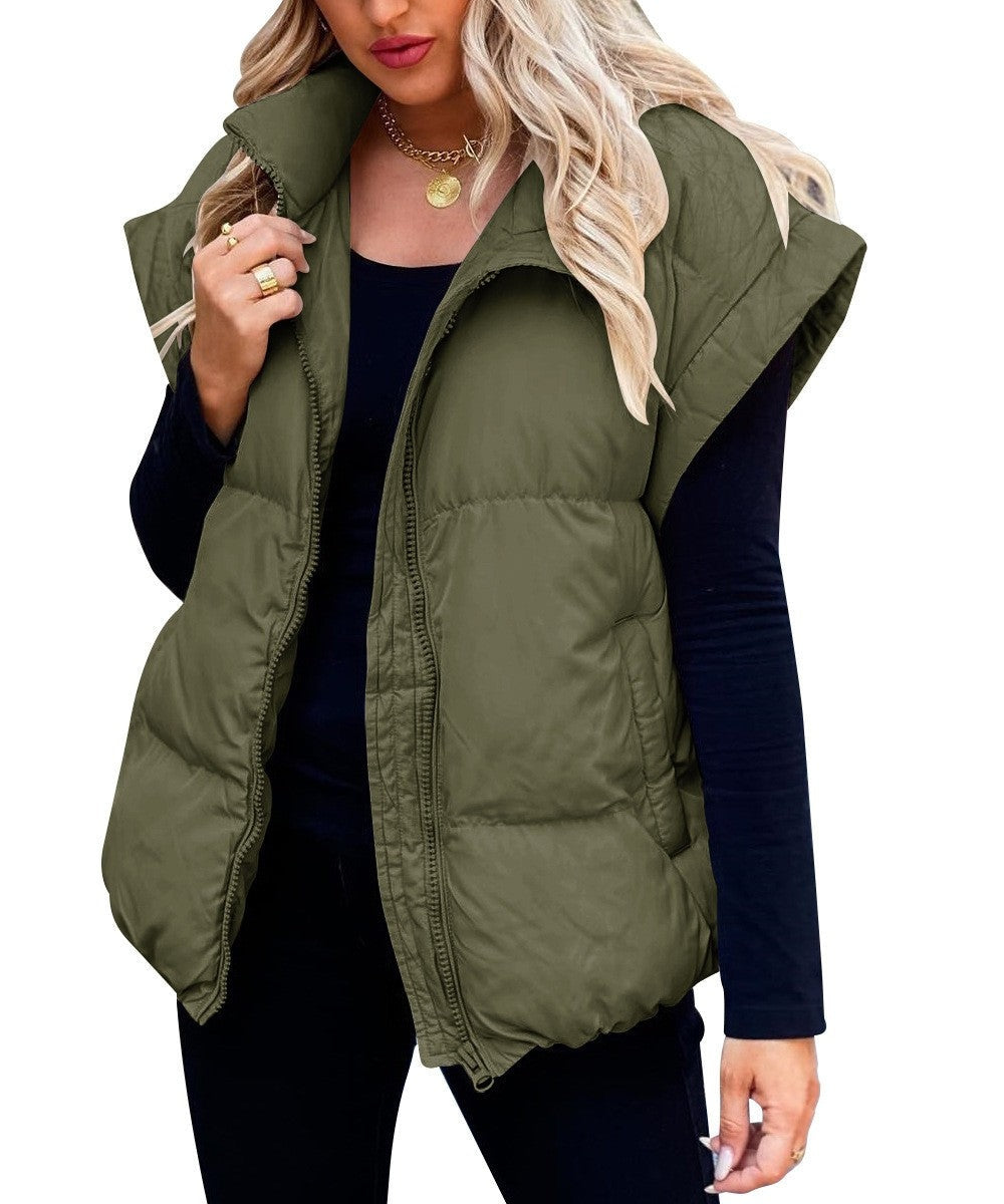 April | Women's Padded High-Neck Sleeveless Vest
