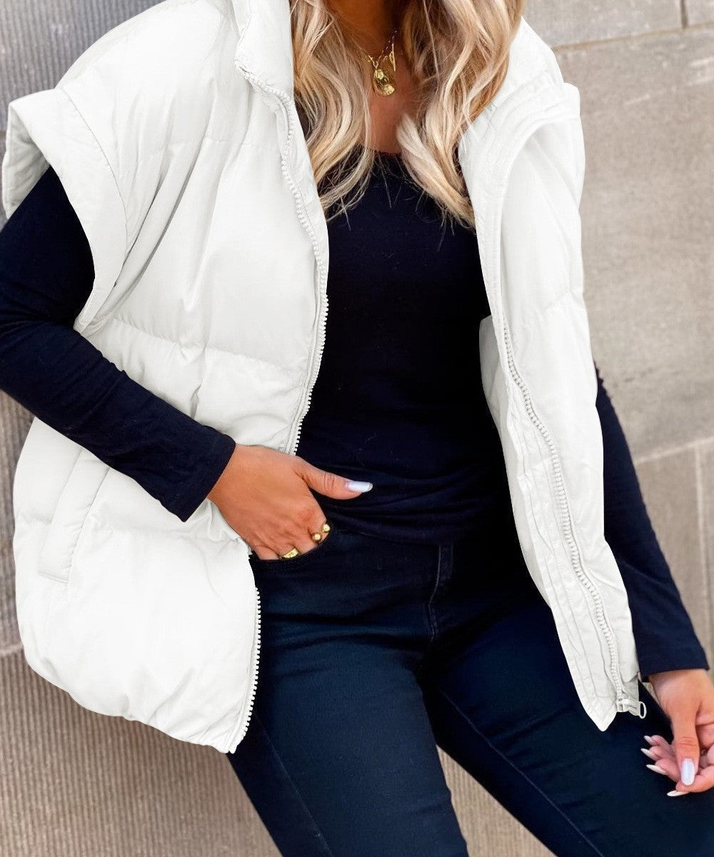 April | Women's Padded High-Neck Sleeveless Vest