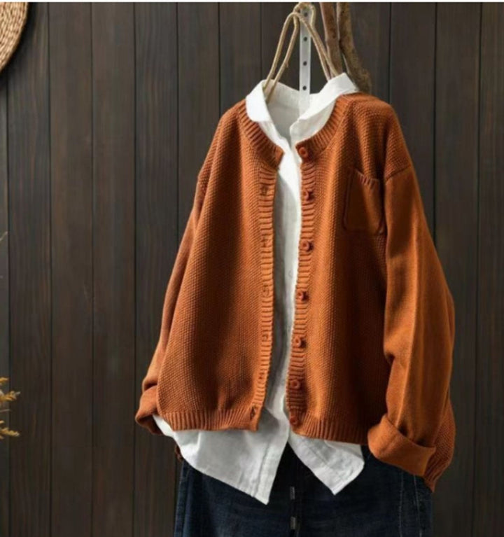 Adriana | Women's Oversized Knit Cardigan with Buttons and Pockets