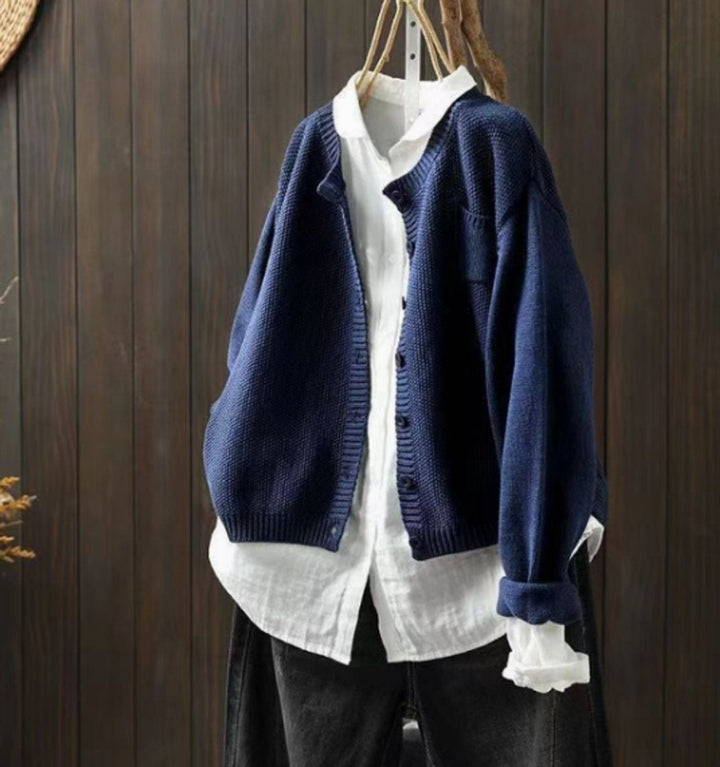Adriana | Women's Oversized Knit Cardigan with Buttons and Pockets