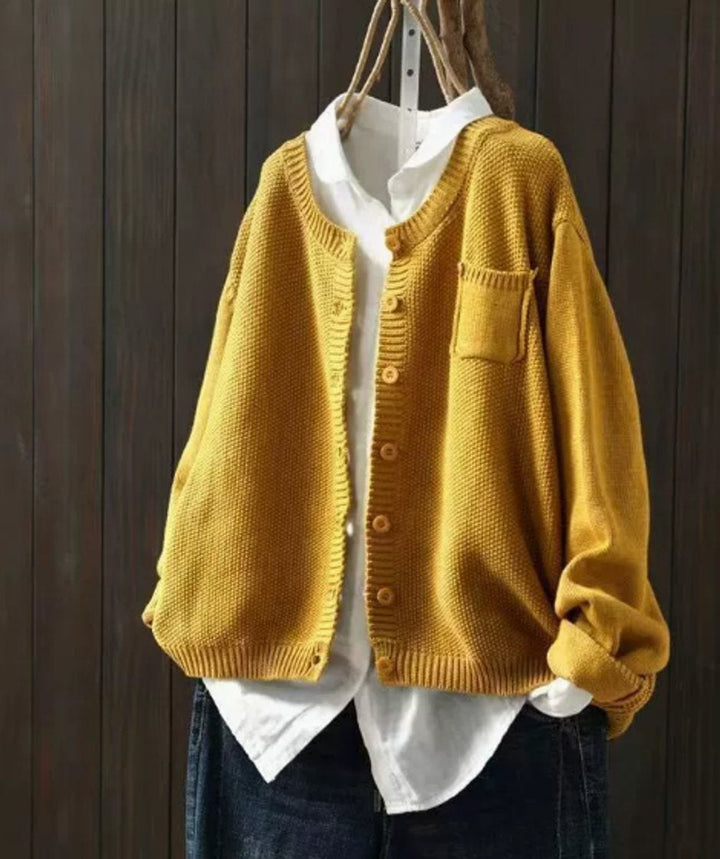 Adriana | Women's Oversized Knit Cardigan with Buttons and Pockets