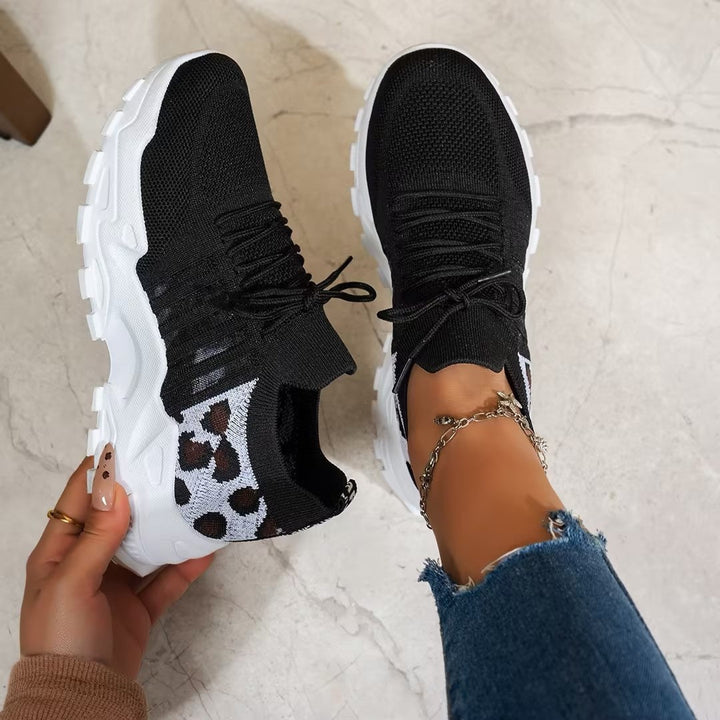 Aitana | Women's Sports Sneakers with Thick Soles and Mesh Fabric