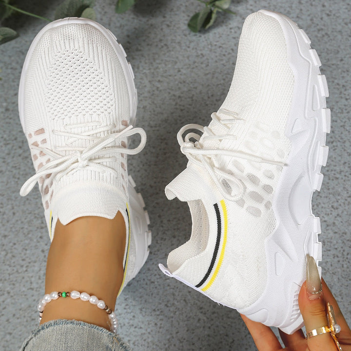 Aitana | Women's Sports Sneakers with Thick Soles and Mesh Fabric