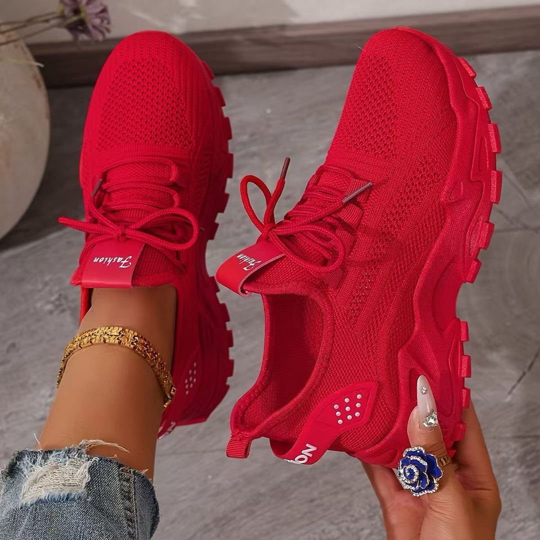 Aitana | Women's Sports Sneakers with Thick Soles and Mesh Fabric