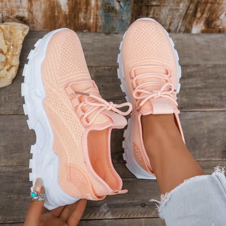 Aitana | Women's Sports Sneakers with Thick Soles and Mesh Fabric