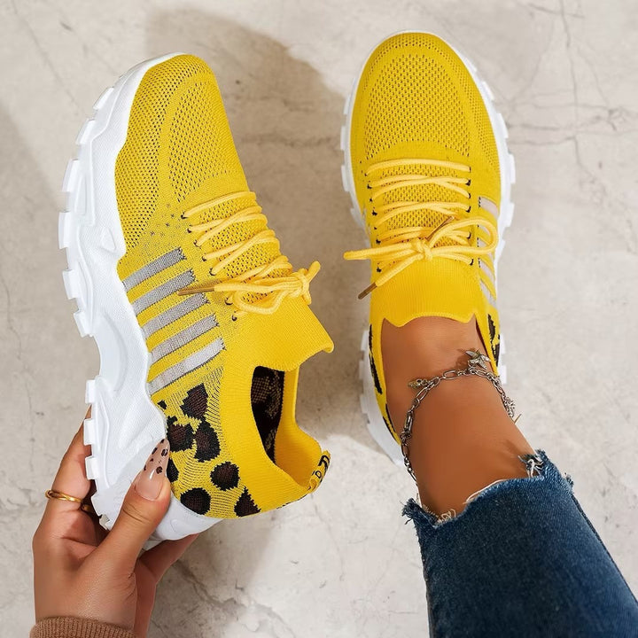 Aitana | Women's Sports Sneakers with Thick Soles and Mesh Fabric