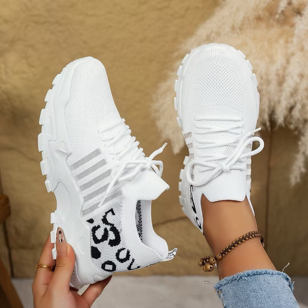 Aitana | Women's Sports Sneakers with Thick Soles and Mesh Fabric