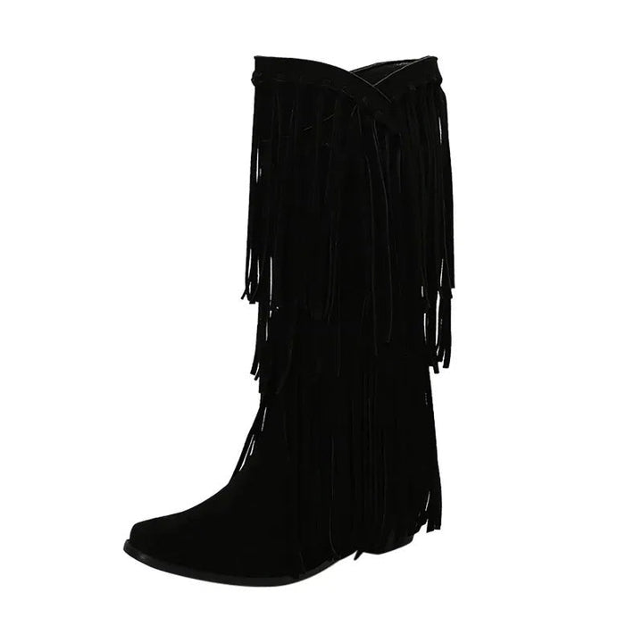 Ariadna | Women's High-Cut Cowboy Boots with Fringe