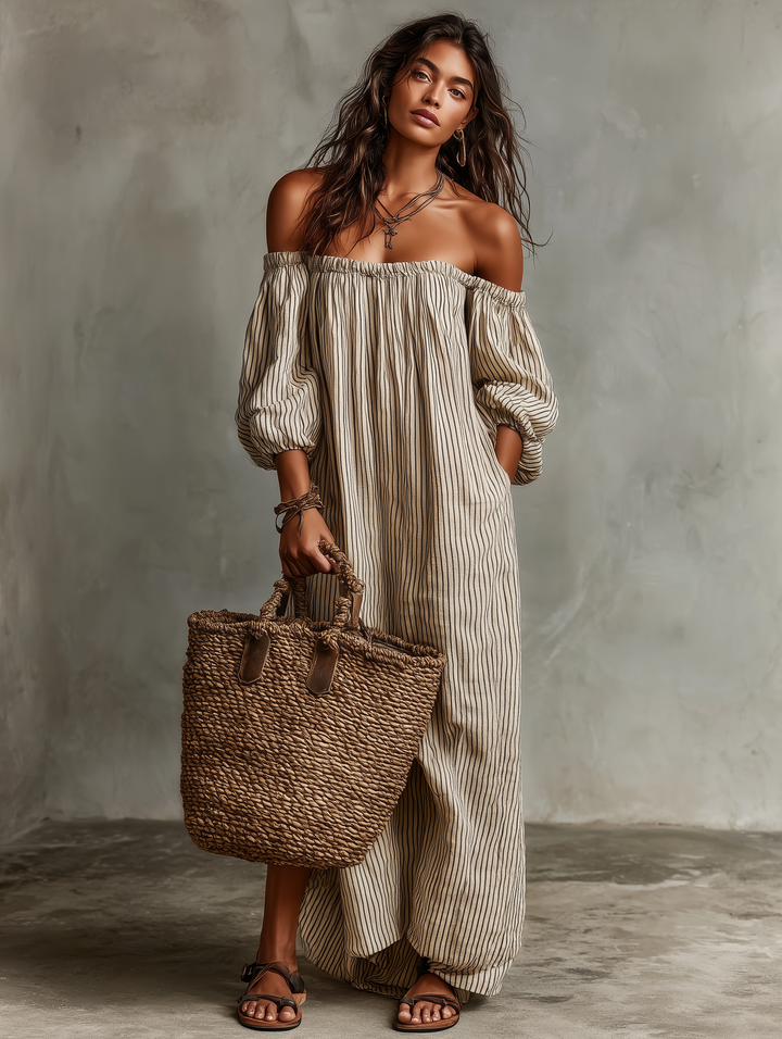 Carmen | Maxi Dress with Off-the-Shoulder Design