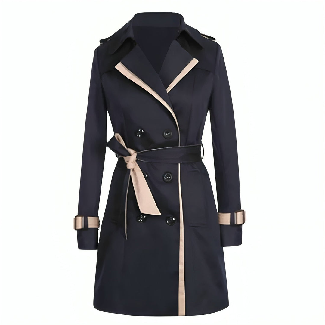 Beatriz | Women's Double-Breasted Trench Coat with Lapel Collar
