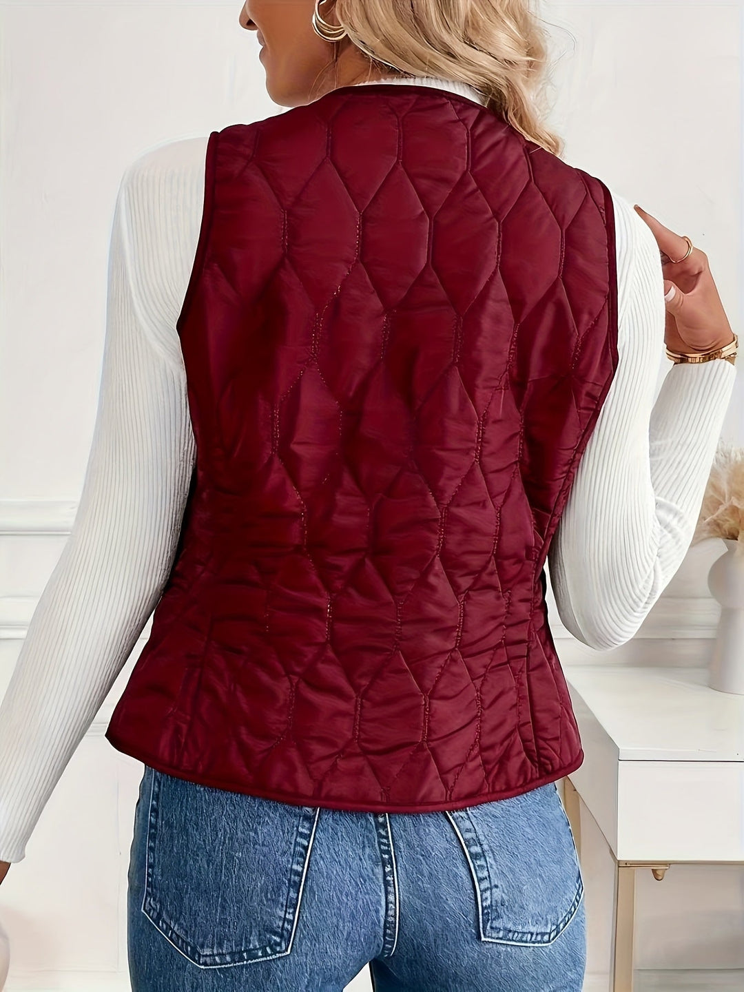Berta | Women's Padded Reversible Sherpa-Lined Vest