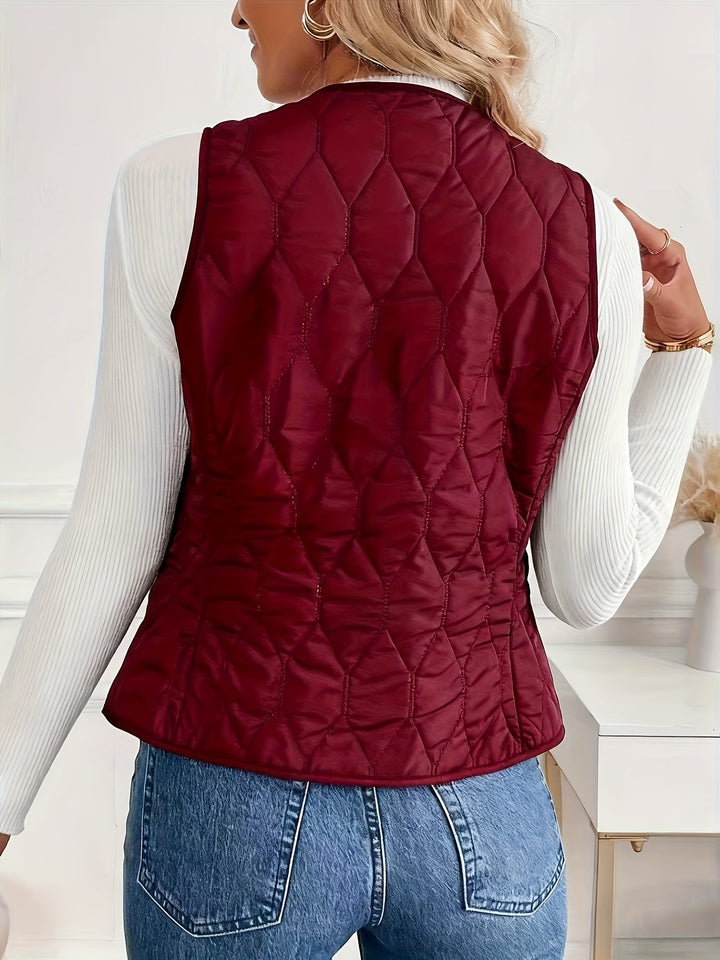 Berta | Women's Padded Reversible Sherpa-Lined Vest