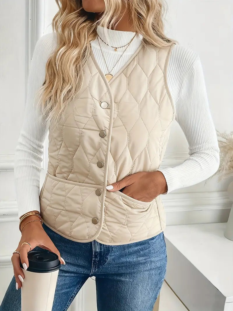 Berta | Women's Padded Reversible Sherpa-Lined Vest
