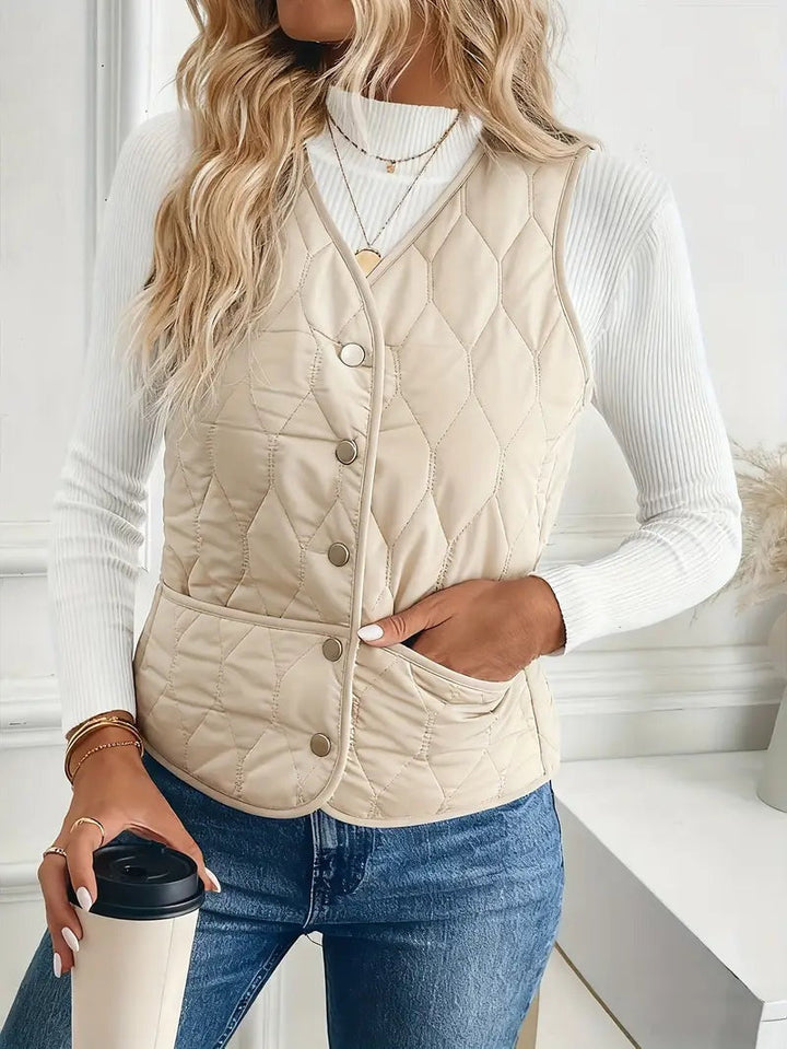 Berta | Women's Padded Reversible Sherpa-Lined Vest