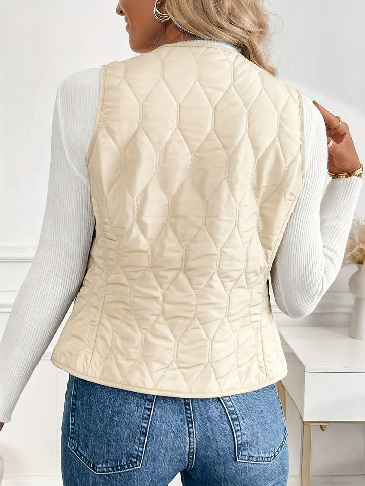 Berta | Women's Padded Reversible Sherpa-Lined Vest