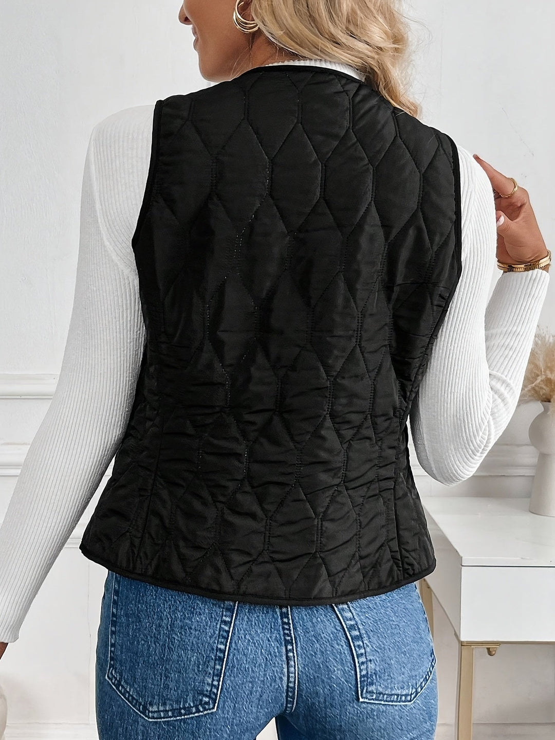 Berta | Women's Padded Reversible Sherpa-Lined Vest