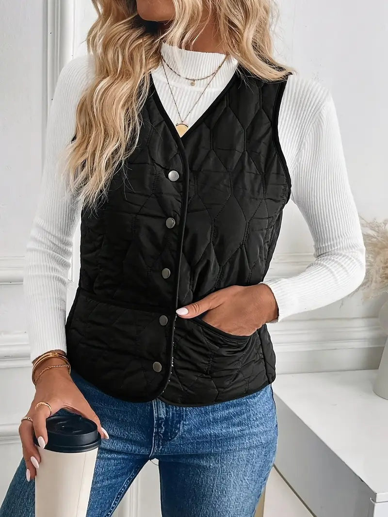 Berta | Women's Padded Reversible Sherpa-Lined Vest