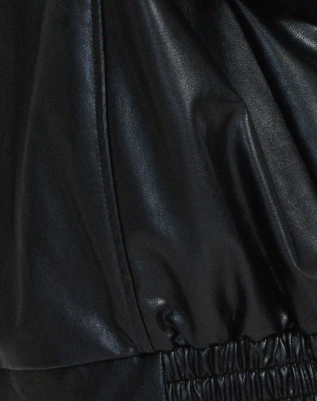 Women's biker-style jacket in faux leather
