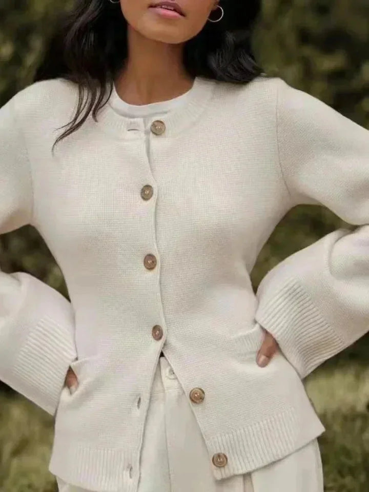 Modern Women's Cardigan with Trendy Buttons