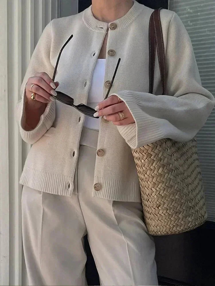 Modern Women's Cardigan with Trendy Buttons