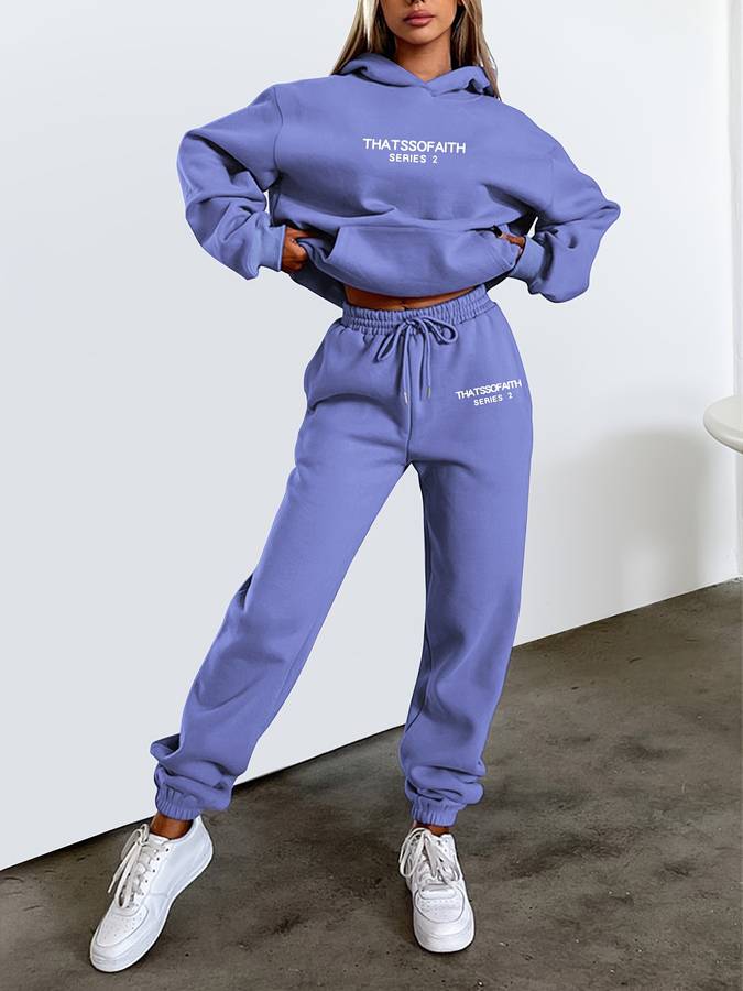 Leisure Women's Hoodie and Sweatpants Ensemble - Ava