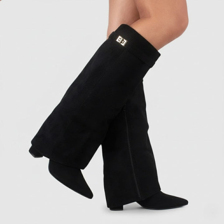 Cayetana | Women's Knee-High Suede Heeled Boots