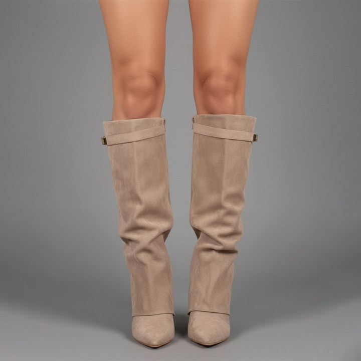 Cayetana | Women's Knee-High Suede Heeled Boots
