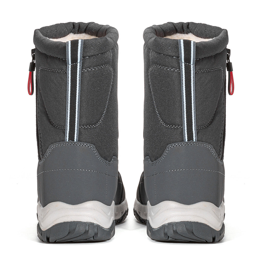 Women's winter boots with side zipper - waterproof, non-slip, durable snow boots with warm lining