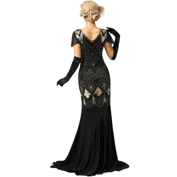 Mia's Glamorous Sequin-Inspired 1920s Flapper Gown