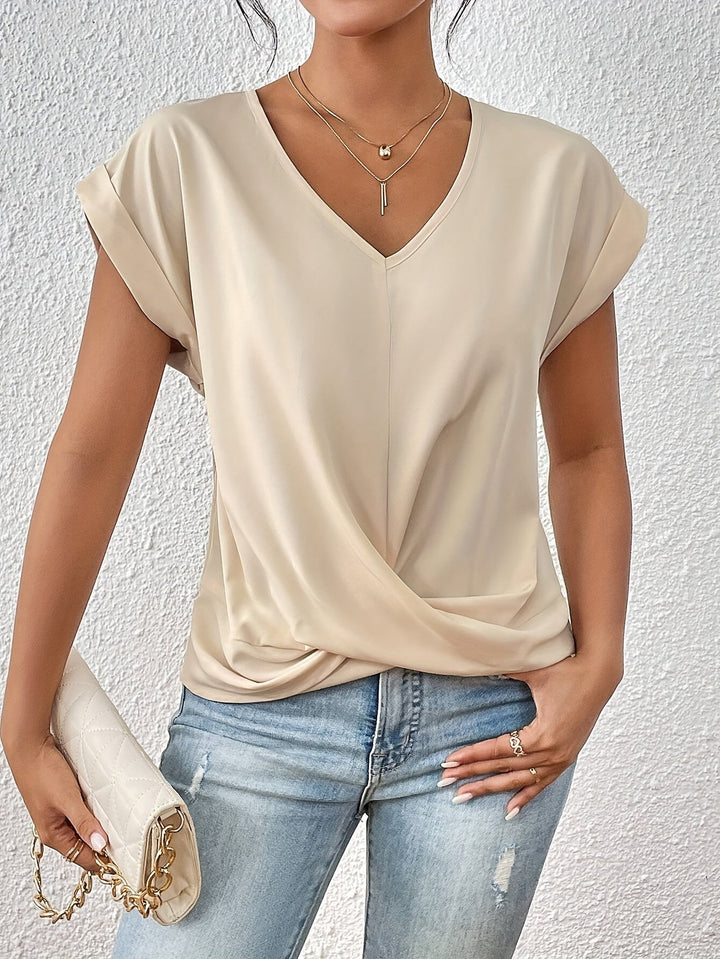 Clea | Casual Sweetheart Neckline T-Shirt