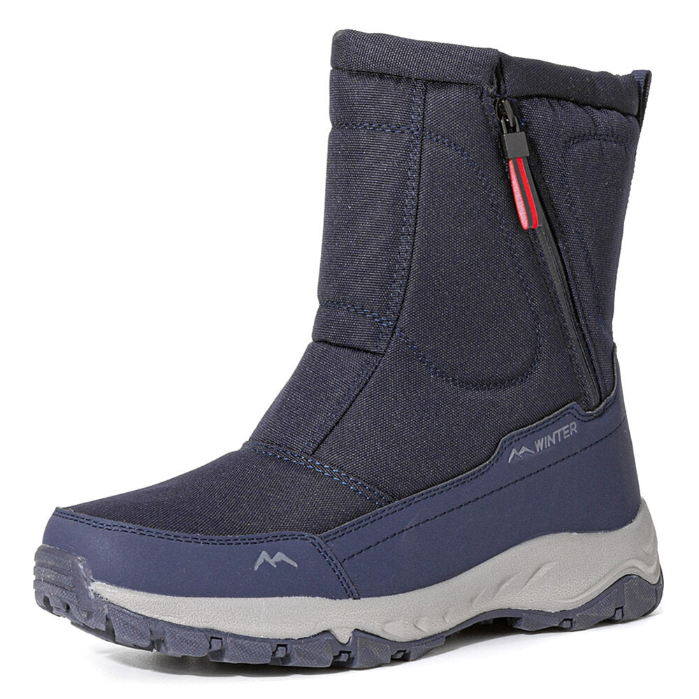 Women's winter boots with side zipper - waterproof, non-slip, durable snow boots with warm lining