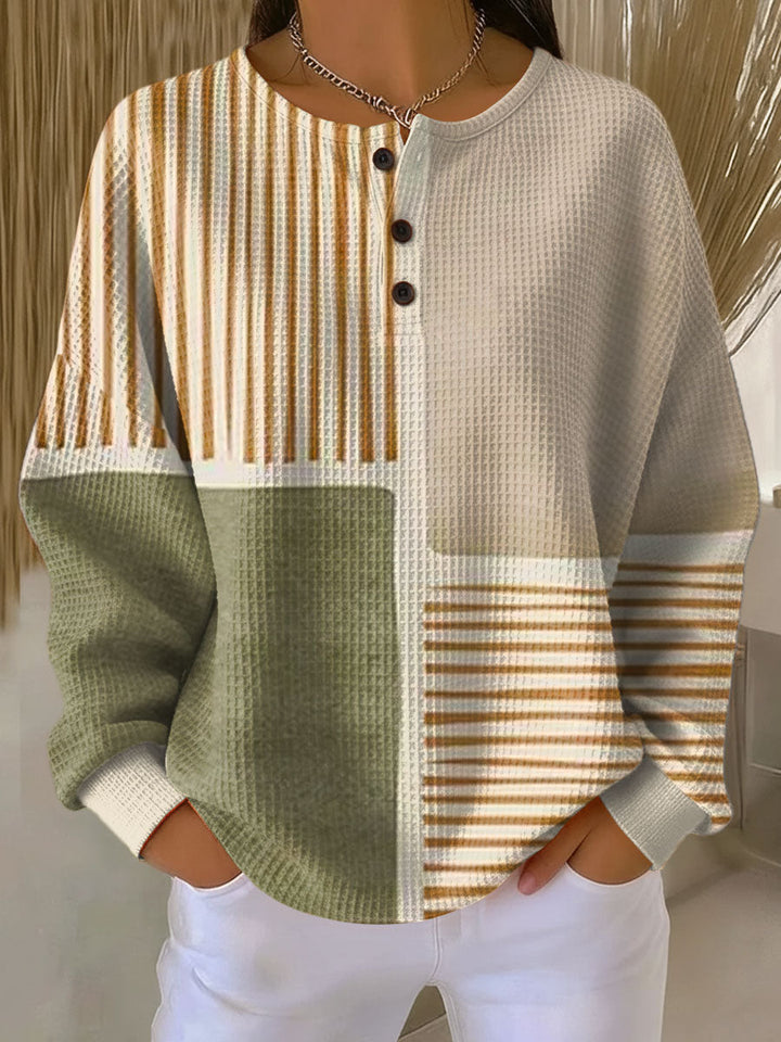Women's Warm Waffle Knit Sweater | Soft Brushed Interior Thermal Jumper | Relaxed Fit Winter Pullover for Cold Weather