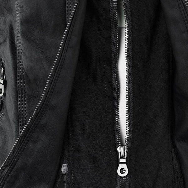 Hooded Leather Jacket for Women | Cozy and Fashionable Outerwear