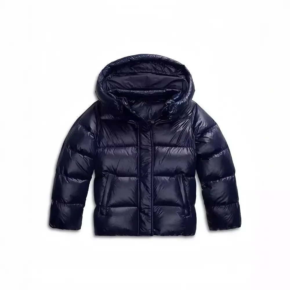 Women's Hooded Windproof Puffer Coat with Warm Lining