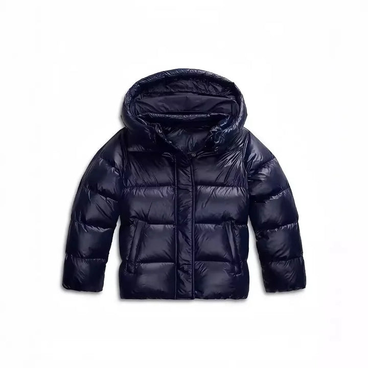 Women's Hooded Windproof Puffer Coat with Warm Lining